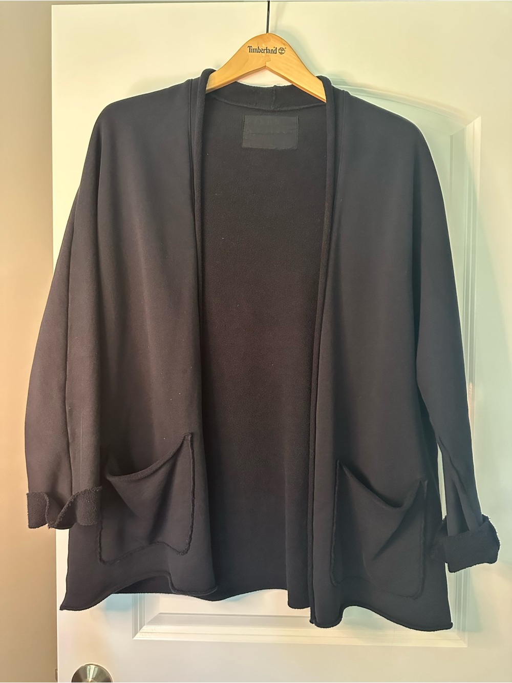 Frank & Eileen, Navy Open Front Women's Cardigan Jacket Size M